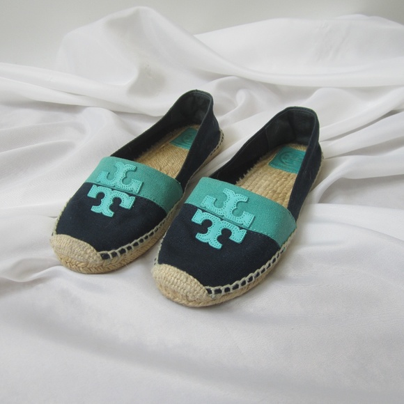 Tory Burch Shoes - Tory Burch 8 Weston Logo Espadrilles Canvas Flats